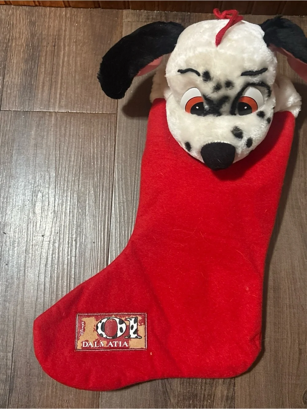 Disney Dalmatian Plush Kids Christmas Stocking - Red, White, Black, Pink